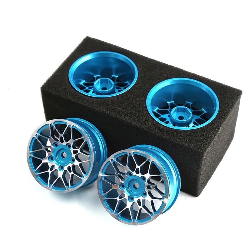 Hobby Details 2.0" On Road Aluminium Drifting Wheels - Blue (4) - Click Image to Close