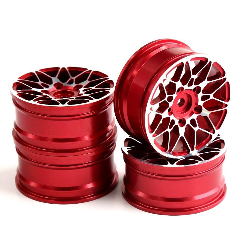 Hobby Details 2.0" On Road Aluminium Drifting Wheels - Red (4) - Click Image to Close