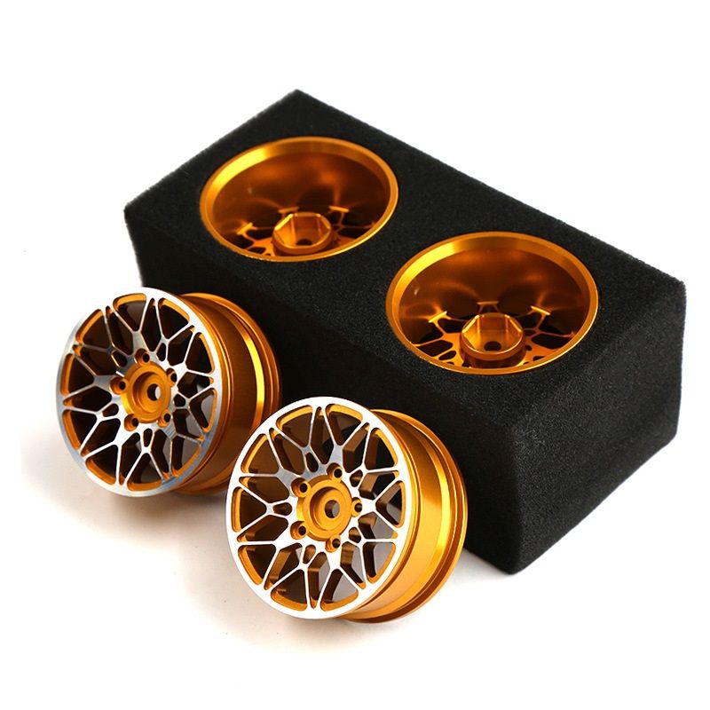 Hobby Details 2.0" On Road Aluminium Drifting Wheels - Gold (4) - Click Image to Close