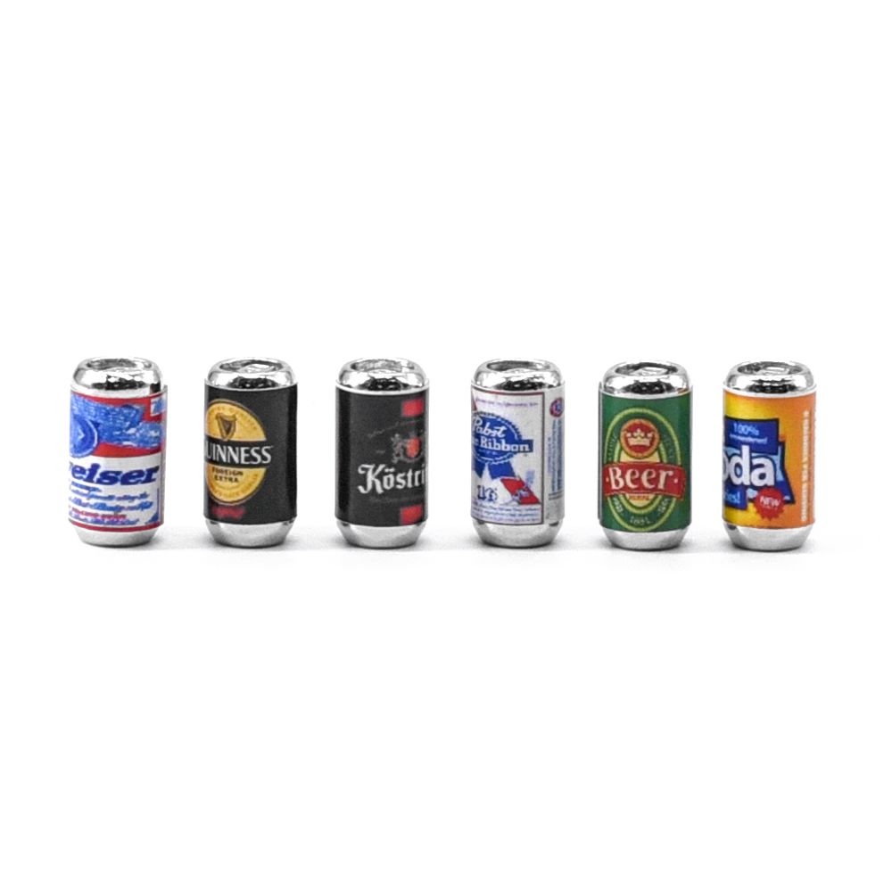 Hobby Details Mini Beer Decorations for 1/24 Cars 6pcs/set (Mixed Set)