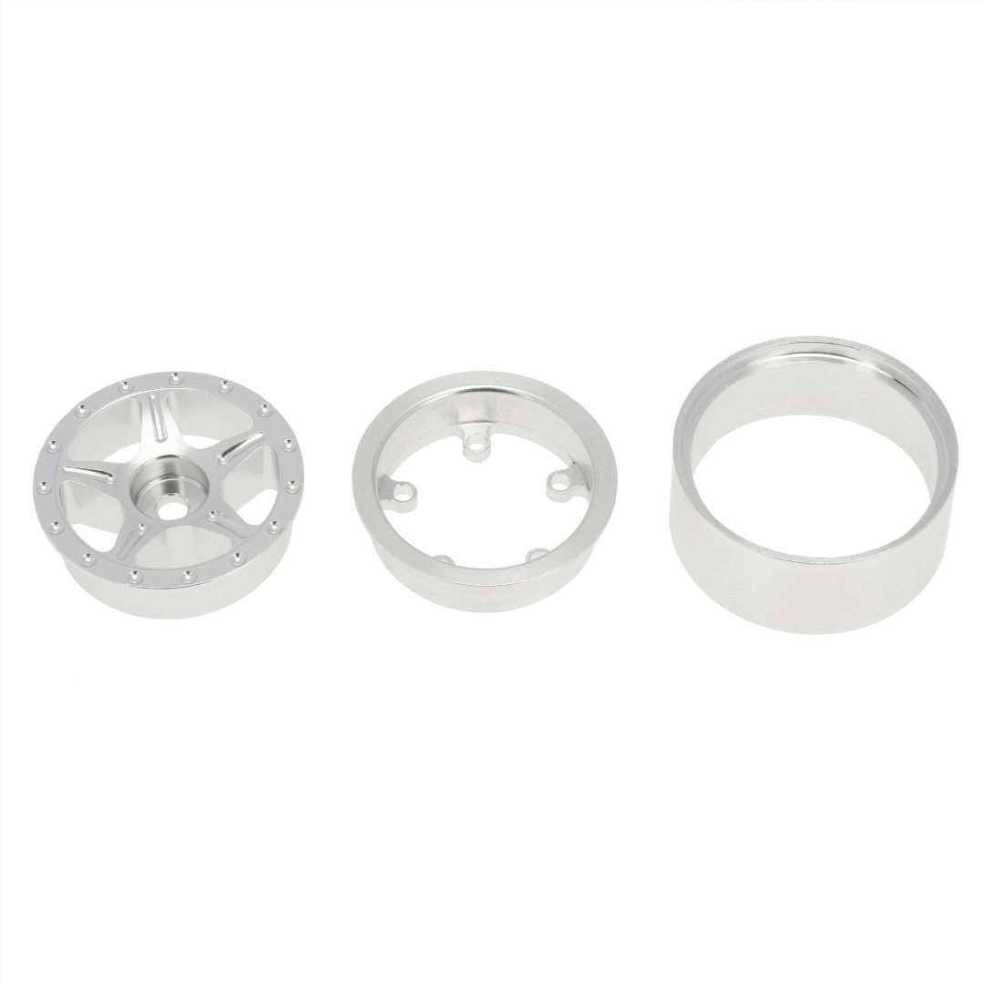 Hobby Details 1.0" CNC Aluminum Starfish-Pro Beadlock Wheels (4) - Click Image to Close