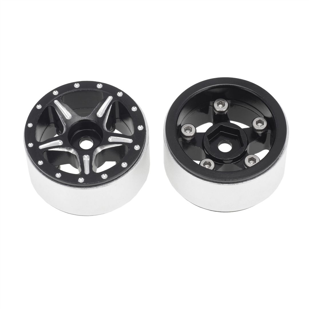 Hobby Details 1.0" CNC Aluminum Starfish-Pro Beadlock Wheels (4)