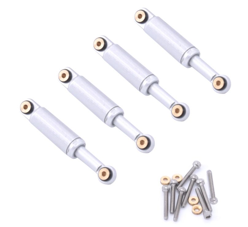 Hobby Details Aluminum Shocks for Axial SCX24 (4)(Silver) - Click Image to Close