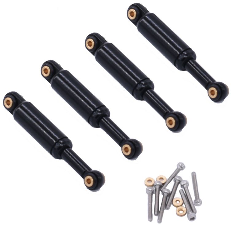 Hobby Details Aluminum Shocks for Axial SCX24 (4)(Black)