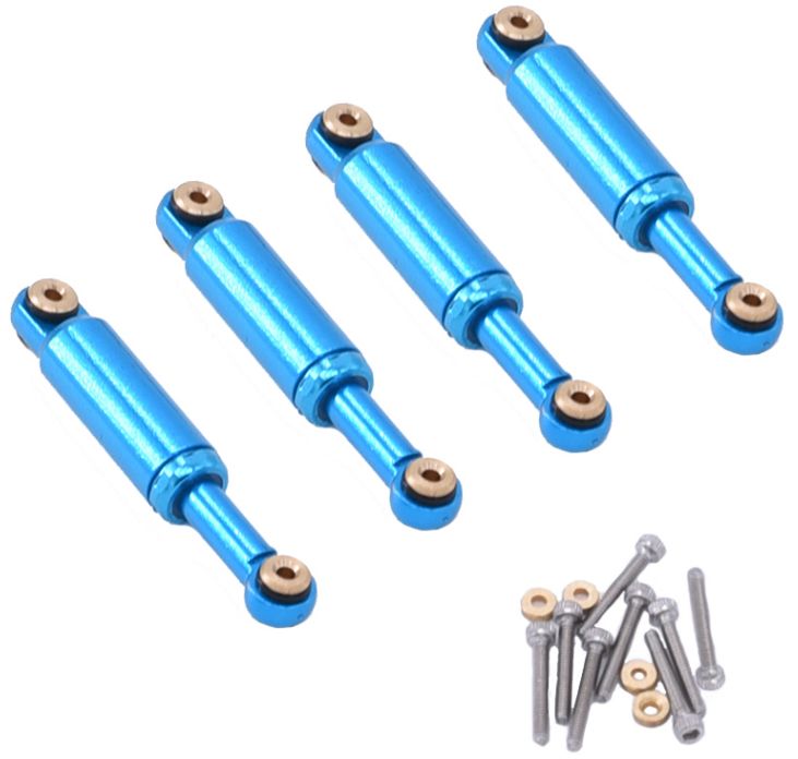Hobby Details Aluminum Shocks for Axial SCX24 (4)(Blue)