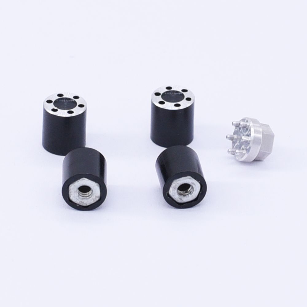 Hobby Details Aluminum SCX24 Scale Wheel Nuts (4)(Black)