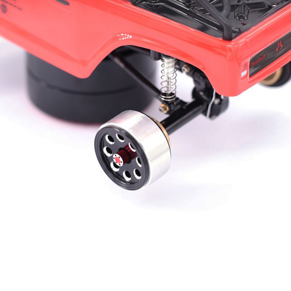 Hobby Details Aluminum SCX24 Scale Wheel Nuts (4)(Red) - Click Image to Close