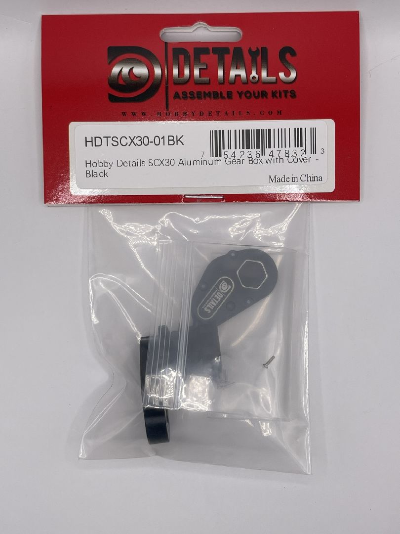 Hobby Details SCX30 Aluminum Gear Box with Cover - Black