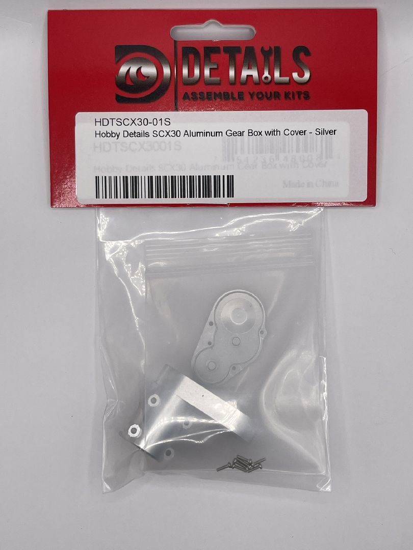 Hobby Details SCX30 Aluminum Gear Box with Cover - Silver