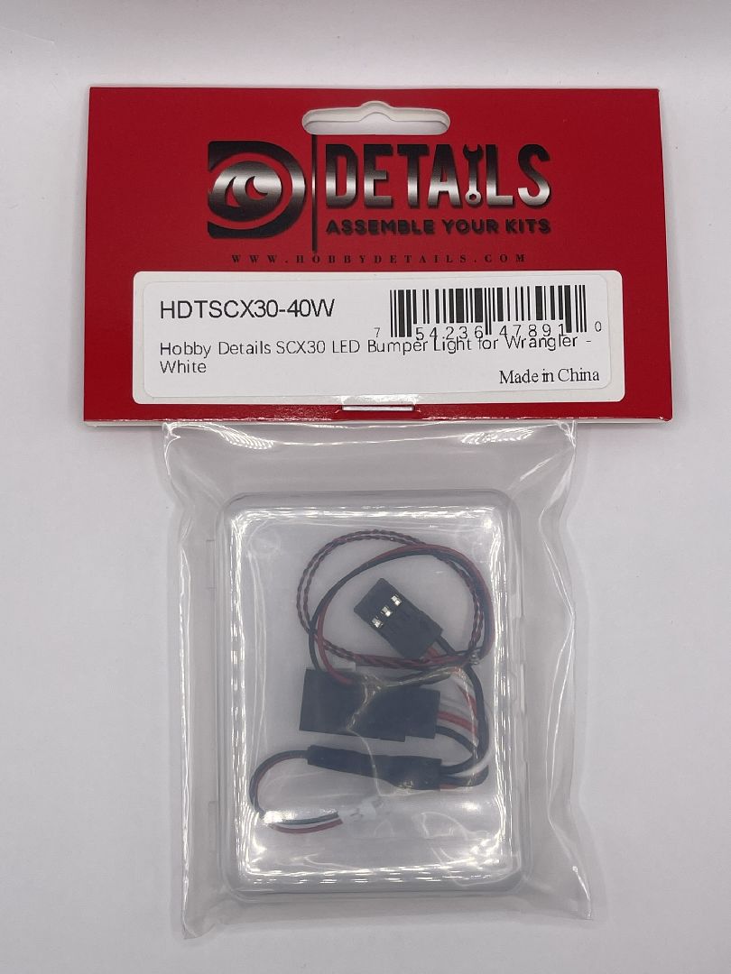Hobby Details SCX30 LED Bumper Light for Wrangler - White