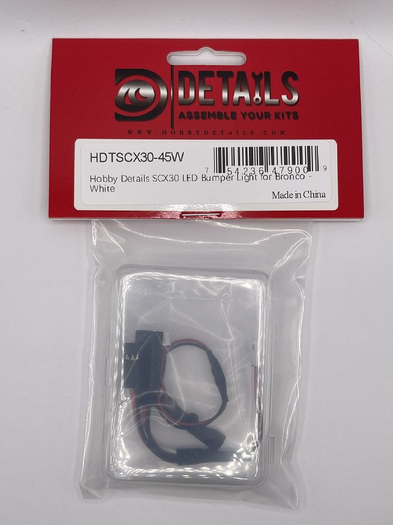 Hobby Details SCX30 LED Bumper Light for Bronco - White