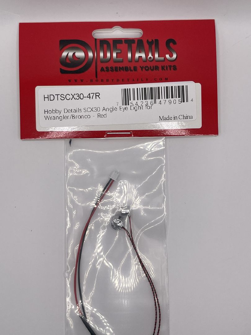 Hobby Details SCX30 Angle Eye Light for Wrangler/Bronco - Red