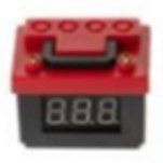Hobby Details 1/10 Battery Box with Voltage Display - Red/Black