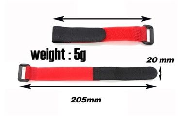 Hobby Details Velcro Battery Strap - Black - Click Image to Close