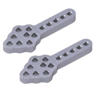 Hobby Details 1/10 RC Crawler Aluminum Shock Mount Keys - Silver (2)