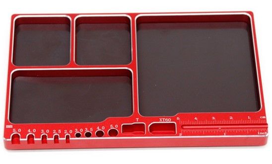Hobby Details Multifunction Magnetic Tool/Screw Tray 160x100x11mm - Red