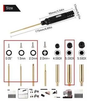 Hobby Details TRX-4M Tool Kit (0.05"/1.5mm/2.0mm/5.0mm) - Click Image to Close
