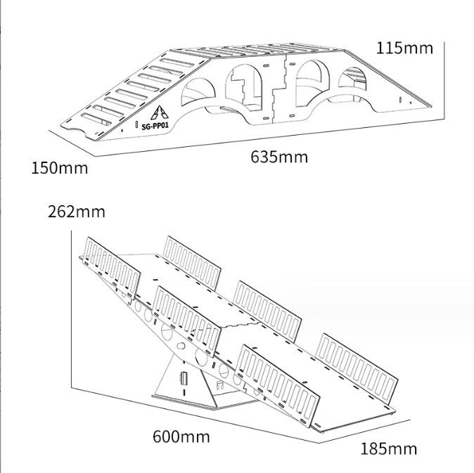 Hobby Details Micro Crawler Track - Teeter Totter Style B - Click Image to Close