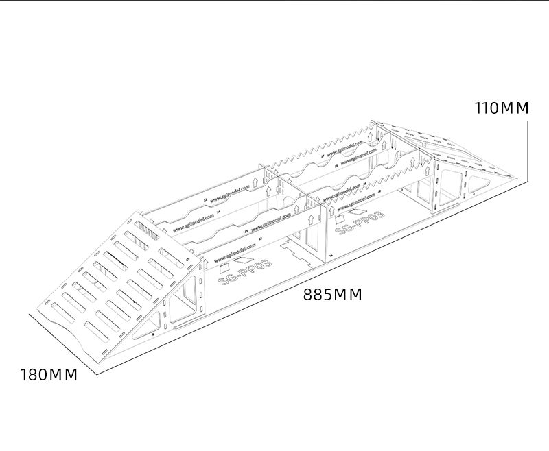 Hobby Details Micro Crawler Track - Bridge Style H - Click Image to Close