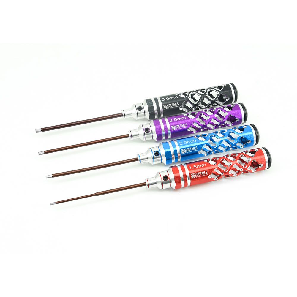 Hobby Details Hex Driver Set Hurricane Multi Color 1.5/2/2.5/3 - Click Image to Close