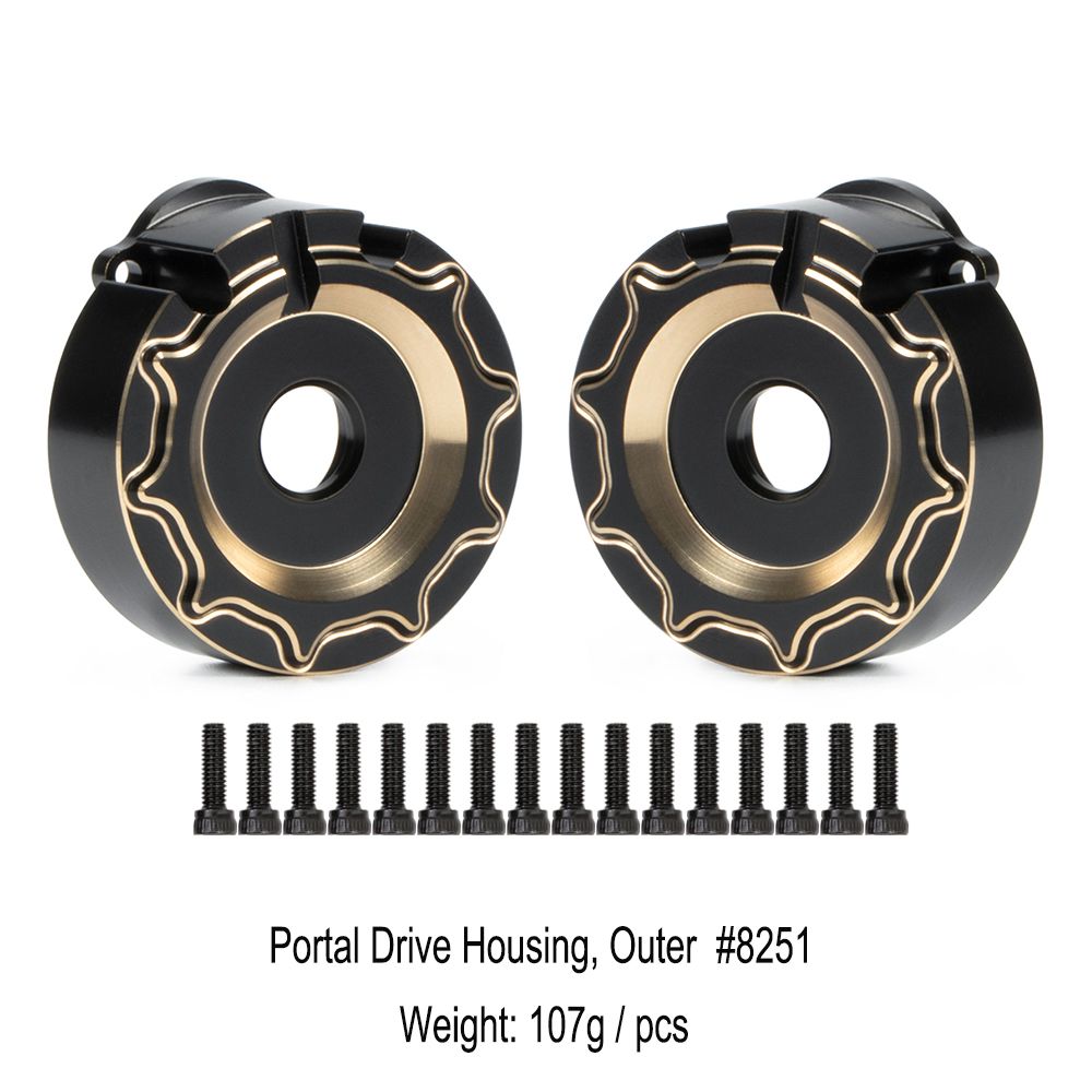 Hobby Details TRX4 Brass Front/Rear Axle Cover Weight: 214g