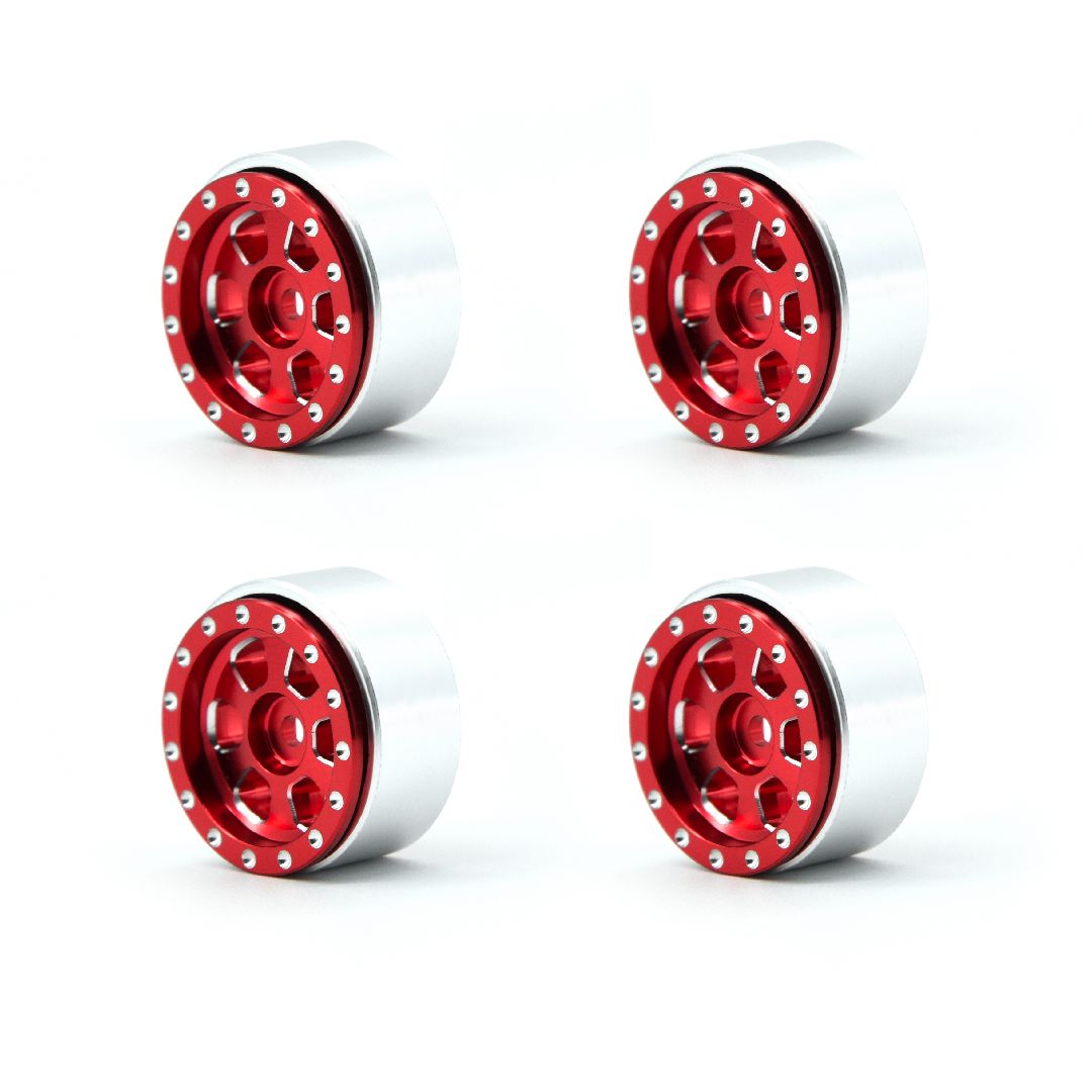 Hobby Details 1.0" CNC Aluminum Beadlock Wheels, TRX-4M (Red)(4) – image 4