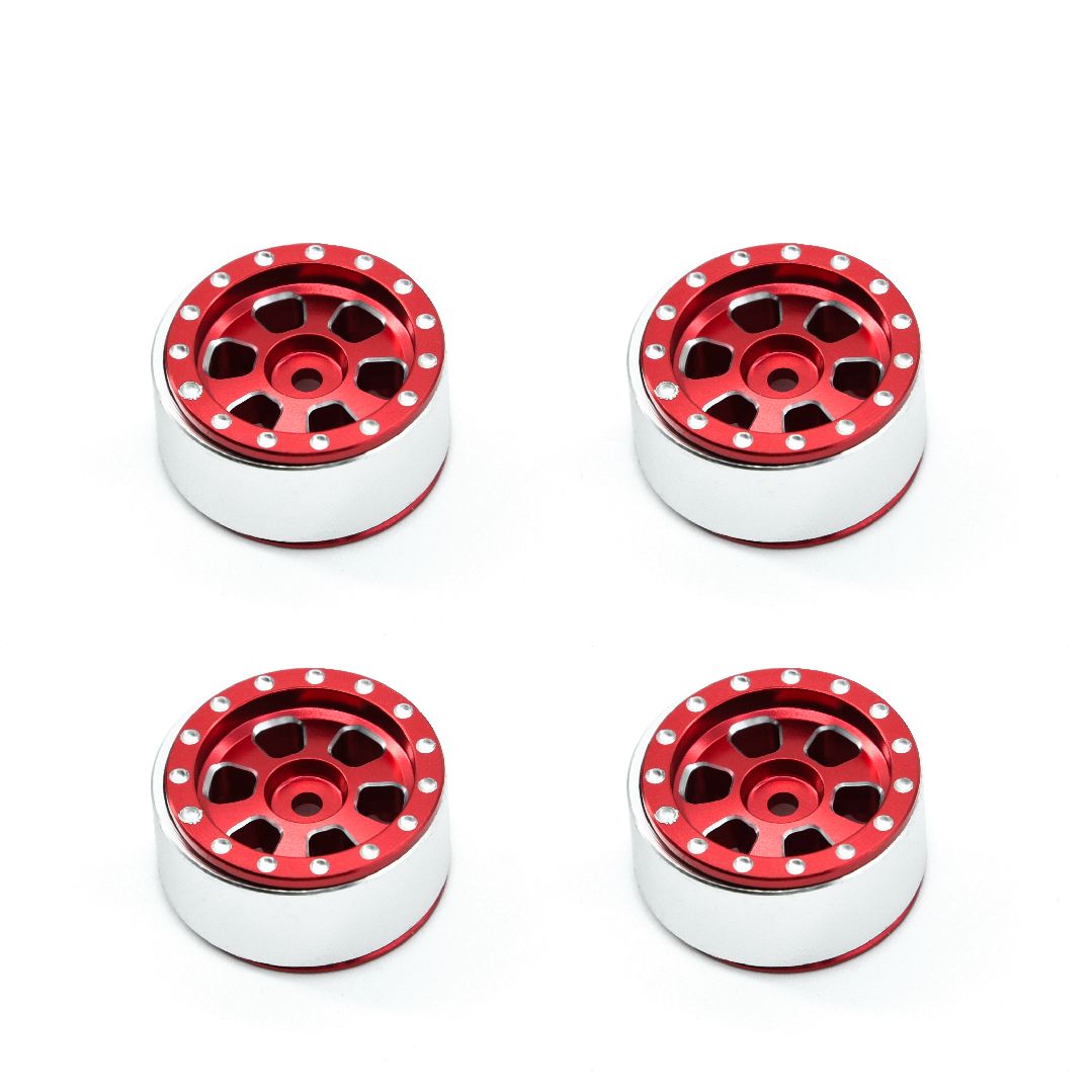 Hobby Details 1.0" CNC Aluminum Beadlock Wheels, TRX-4M (Red)(4) – image 6