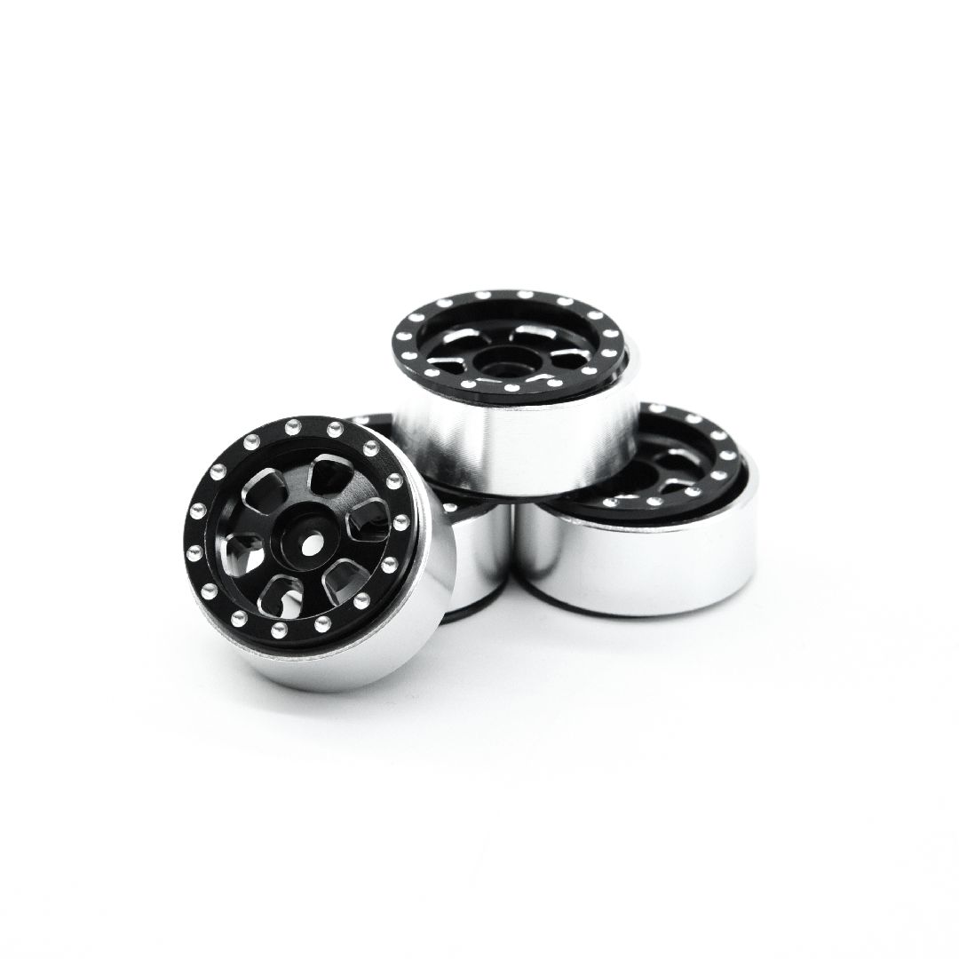 Hobby Details 1.0" CNC Aluminum Beadlock Wheels,TRX-4M(Black)(4)