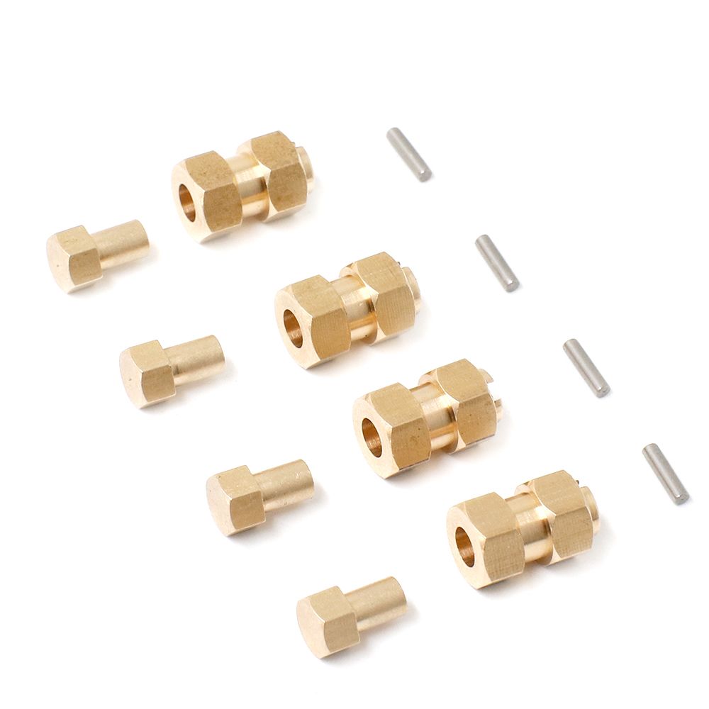 Hobby Details Traxxas 1/18 TRX-4M Brass Hex Extensions (4) Hex: 7.0mm, Width: 10mm, Weight: 13.8g