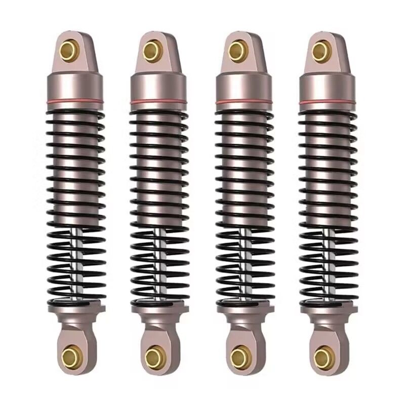 Hobby Details Traxxas 1/18 TRX-4M Aluminum Front & Rear Shocks - Bronze (4) Collared and Threaded for Adjustments