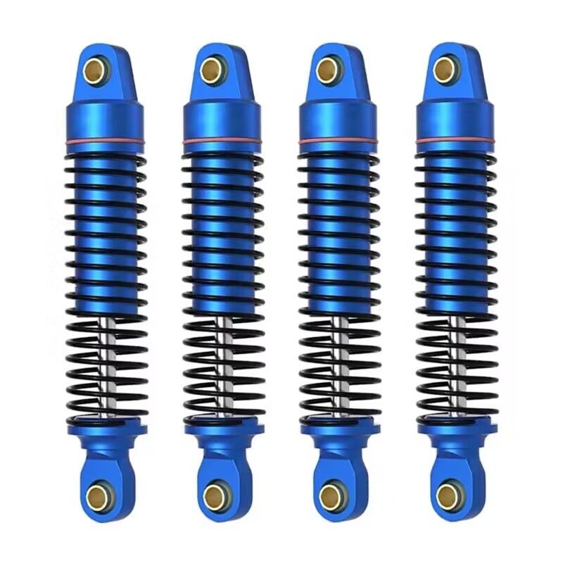 Hobby Details Traxxas 1/18 TRX-4M Aluminum Front & Rear Shocks - Blue (4) Collared and Threaded for Adjustments