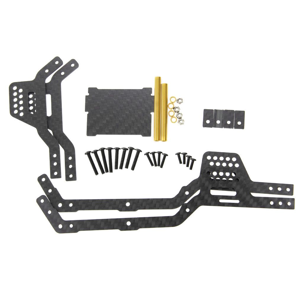 Hobby Details 1/18 TRX4M LCG Carbon Fiber Chassis Kit Frame - Click Image to Close