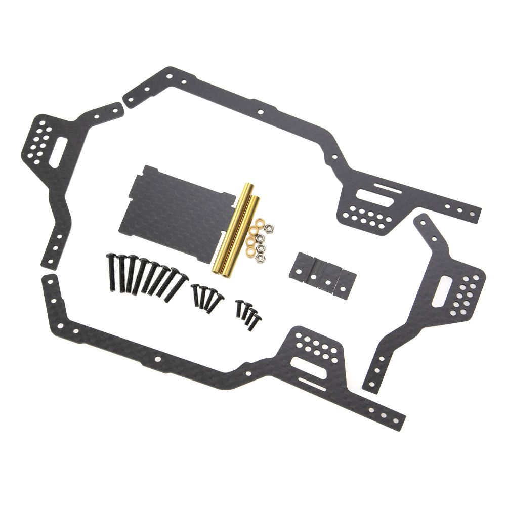 Hobby Details 1/18 TRX4M LCG Carbon Fiber Chassis Kit Frame - Click Image to Close