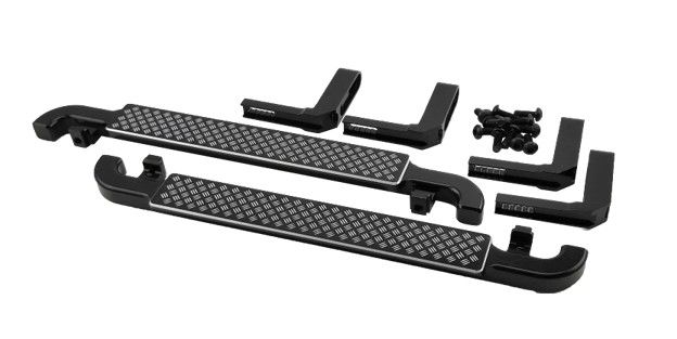 Hobby Details Traxxas TRX-4 Aluminum Rock Sliders Style B (Left & Right) - Black