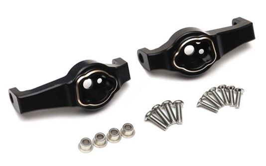 Hobby Details Traxxas TRX-4 Brass Caster Blocks (Portal Drive) (Left & Right)- Black, Weight: 97g - Replaces TRA8232