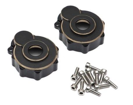 Hobby Details Traxxas TRX-4 Brass Portal Drive Housing, Outer (Front or Rear) (2) - Black, Weight: 83g - Replaces TRA8251