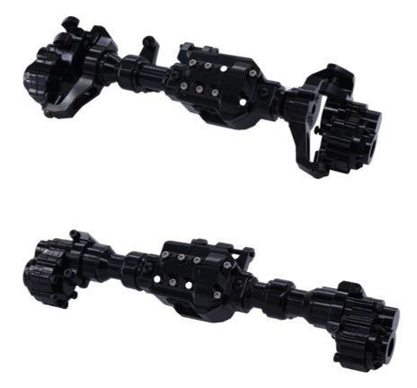Hobby Details Traxxas TRX-4 Aluminum Front Axle and Rear Axle - Black (2) (Gears and Axles not included)