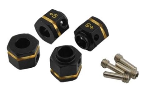 Hobby Details Brass Wheel Hex Adaptor Extensions +5 32g-Black(4) - Click Image to Close