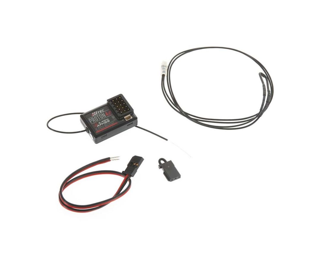 Hitec PROTON 4e - 4 Channel 2.4GHz Telemetric Rx with built in Temp & Voltage