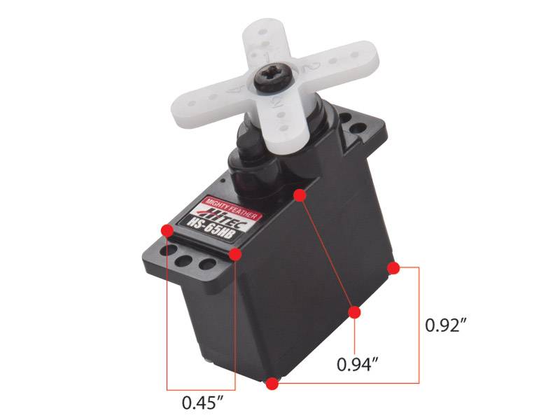 Hitec HS-65HB Mighty Karbonite Feather, Top BB Servo