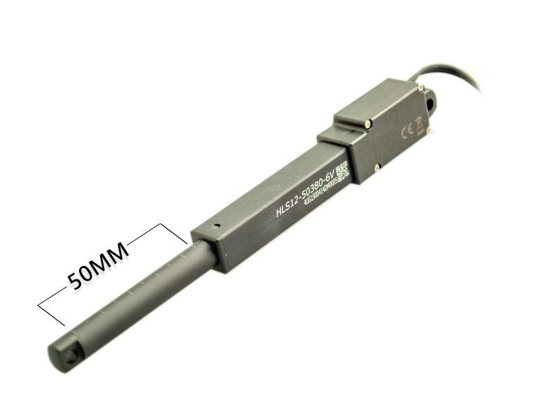 Hitec HLS12-50380-6V Linear Actuator, 380:1 Gear Ratio, 50mm Stroke, 5mm Lead Actuator (6V)