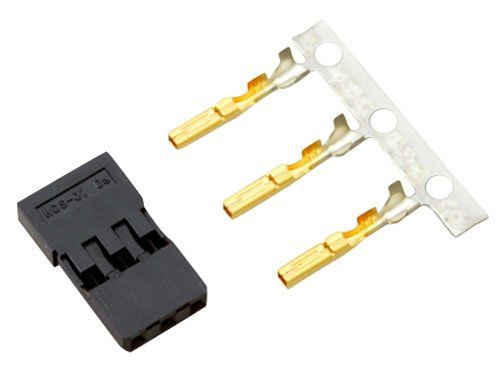 Hitec Male "S" Connector (Housing and Gold Pins) One Set - Click Image to Close