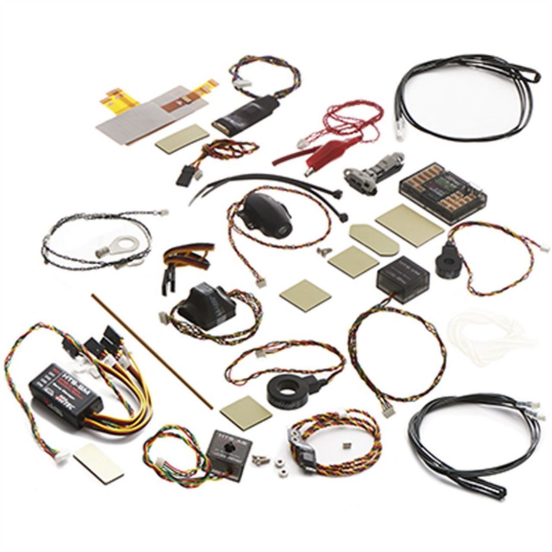 Hitec HTS-SS Advance Full Combo - Sensor Station Adv, 2 x RPM(1 Optical & 1 Magnetic),4 x Temp, GPS, C50, C200, Volt, Fuel, Vario, Airspeed, ETemp