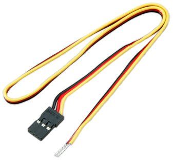 Hitec Male Connector with 9" Servo Wire - Click Image to Close