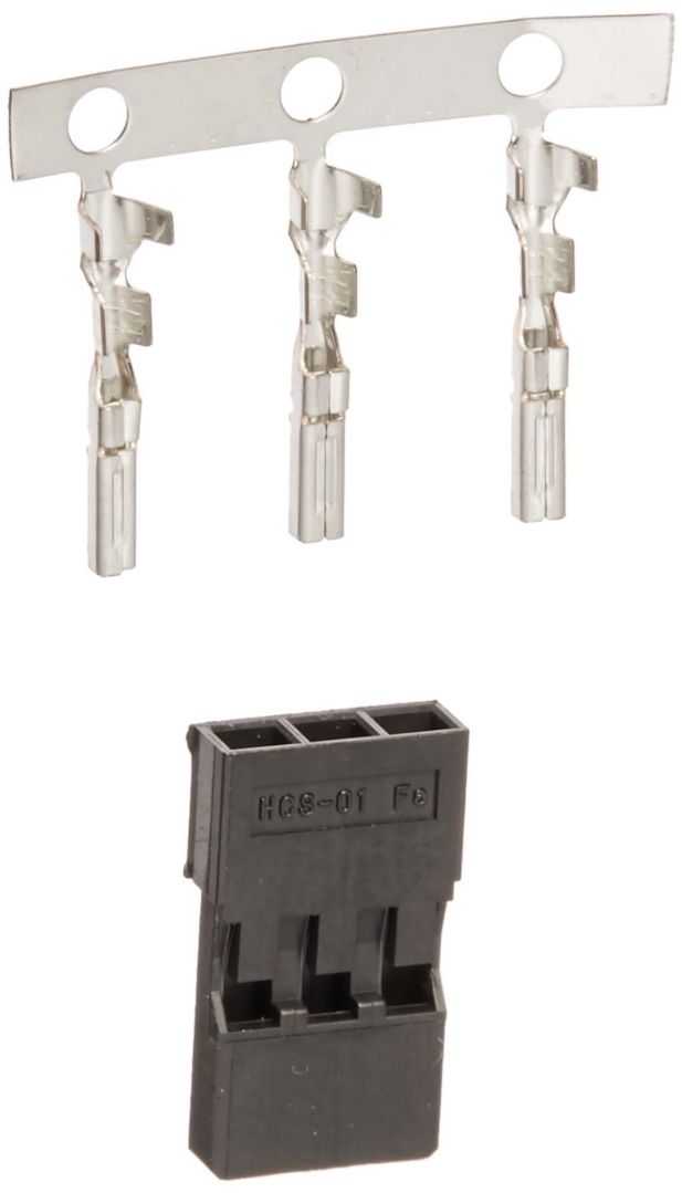 Hitec Male "S" Connector (Housing and Pins Only) One Set