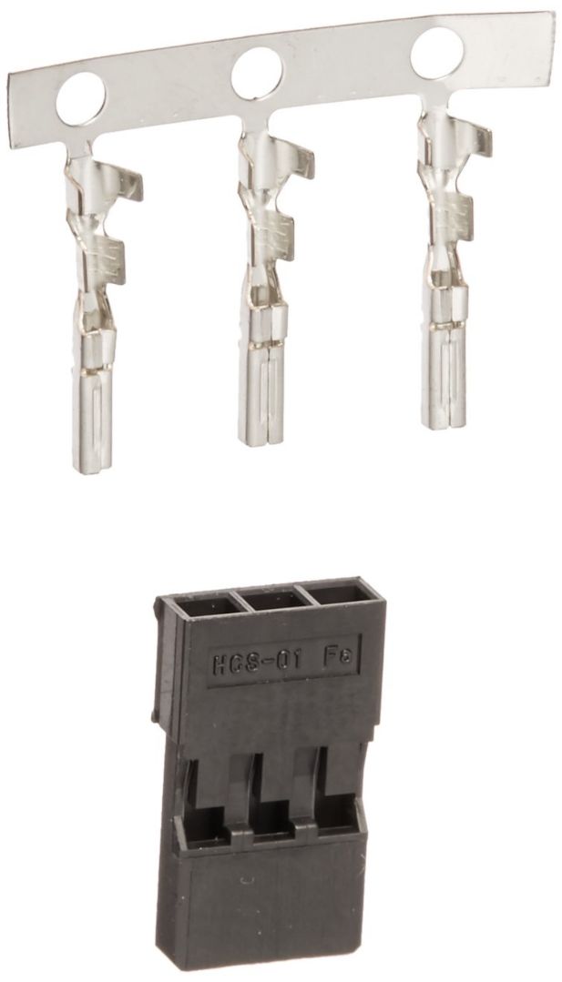 Hitec Male "S" Connector (Housing and Pins Only) One Set - Click Image to Close