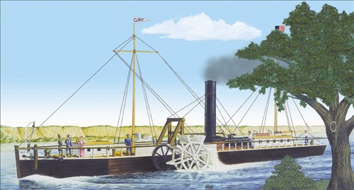 Lindberg Fulton's Clermont Paddle Wheel Steamship 1/96 Model Kit (Level 3)