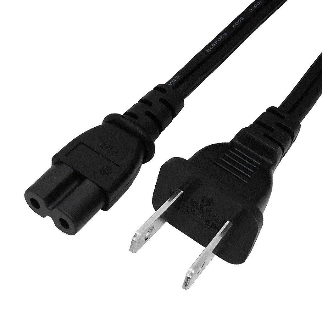 6' 2 Prong AC Power Cord