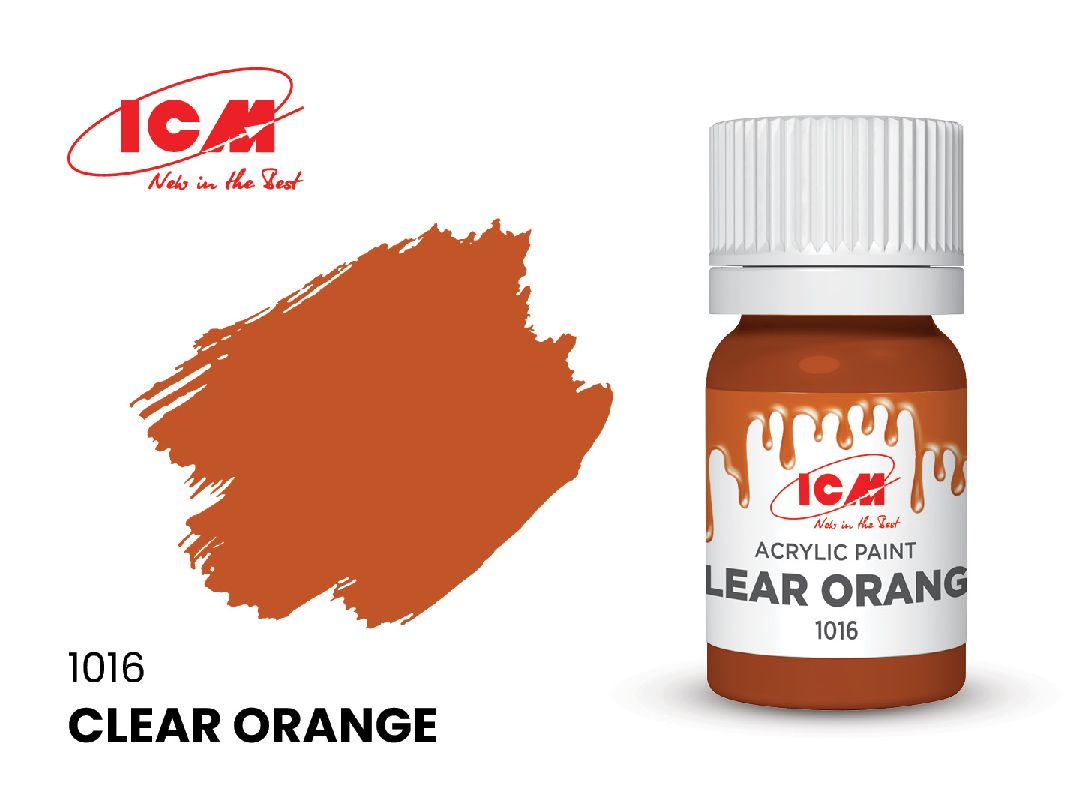 ICM Clear Colours - Clear Orange bottle, 12 ml (8 Pack)
