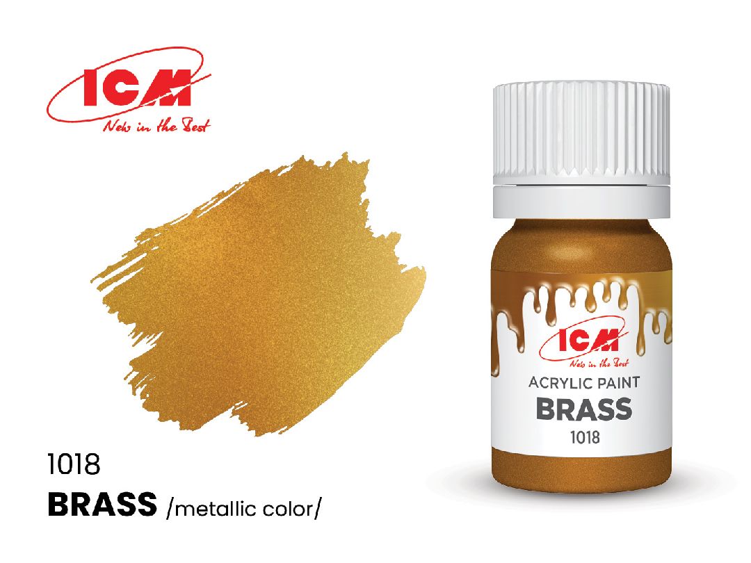 ICM Metallic Colours - Brass bottle, 12 ml (8 Pack)